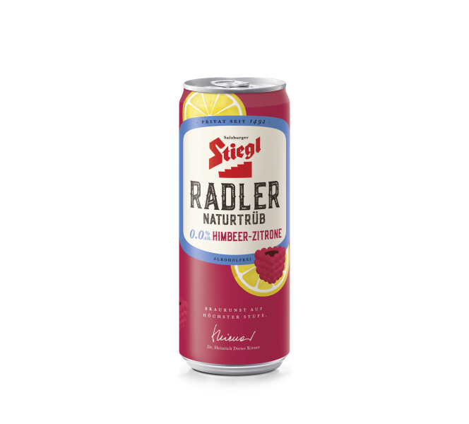 Stiegl Radler naturtrüb 0,0% Himbeer-Zitrone