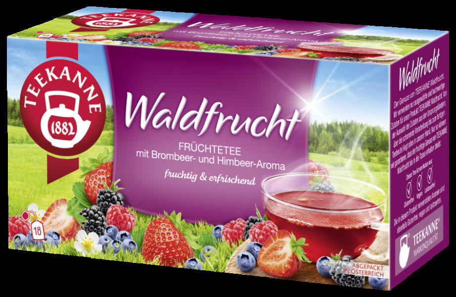 Teekanne Waldfrucht Teebeutel