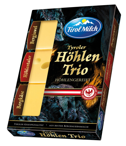 Tirol Milch Tyroler Höhlentrio aus Bergbauernmilch