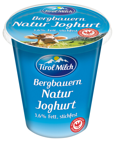 Tirol Milch Naturjoghurt, stichfest, 3,6 % 