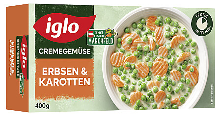 Iglo Cremegemüse Erbsen & Karotten