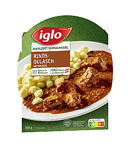 Iglo Rindsgulasch mit Nockerl