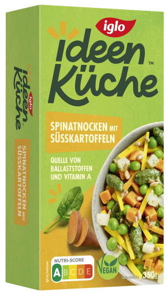 Iglo Ideenküche Spinatnocken & Süßkartoffeln