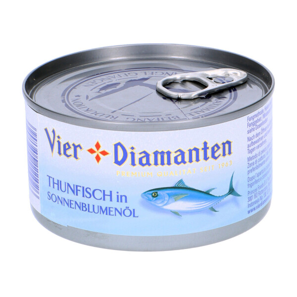 Vier Diamanten Thunfisch in Sonnenblumenöl