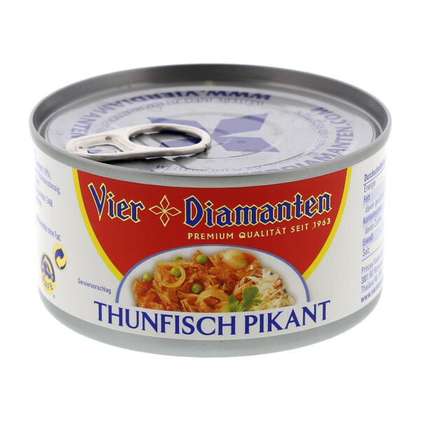 Vier Diamanten Thunfisch Pikant