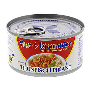 Vier Diamanten Thunfisch Pikant