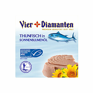Vier Diamanten Thunfisch Sonnenblumenöl MSC