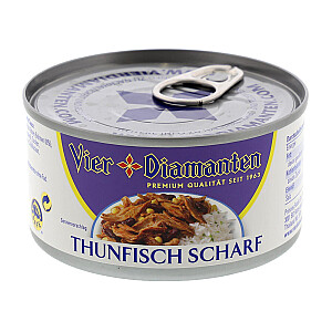 Vier Diamanten Thunfisch scharf