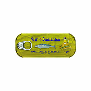 Vier Diamanten Makrelenfilets in Olivenöl