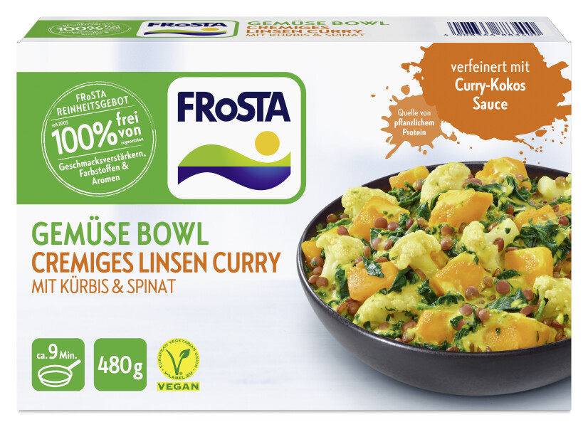 Frosta Gemüse Bowl Cremiges Linsen Curry