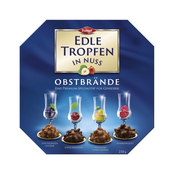 Edle Tropfen in Nuss Obstbrände