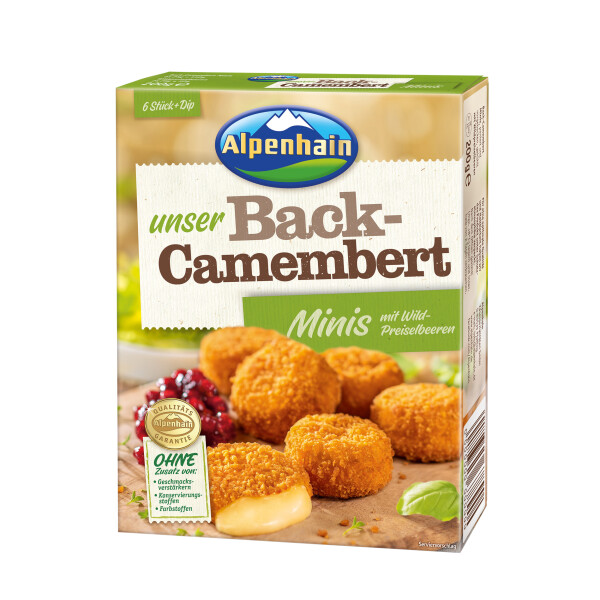 Alpenhain Back Camembert Mini mit Wild-Preiselbeeren