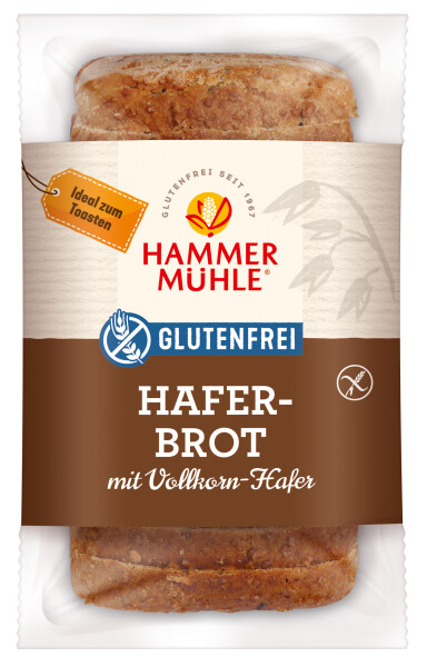 Hammermühle Haferbrot mit Vollkornhafer Glutenfrei
