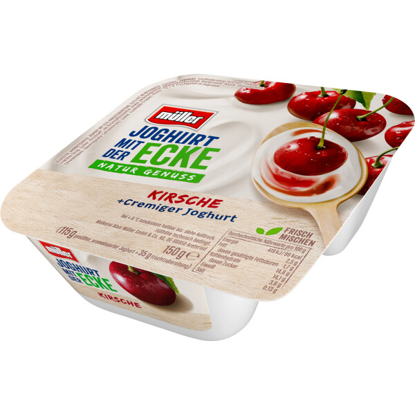 Müller Joghurt mit der Ecke Kirsche