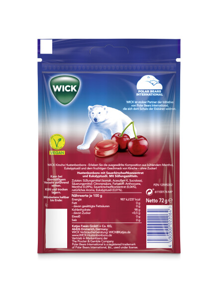 Wick Kirsch Hustenbonbons zuckerfrei