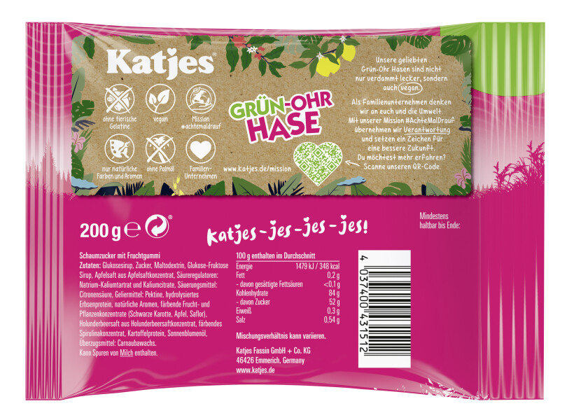 Katjes Grünohr Hase