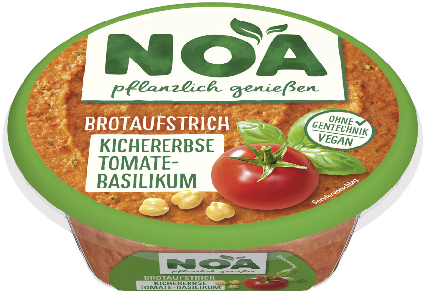 Noa Kichererbse Tomate-Basilikum Brotaufstrich
