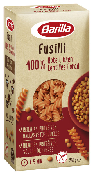 Barilla Fusilli aus roten Linsen