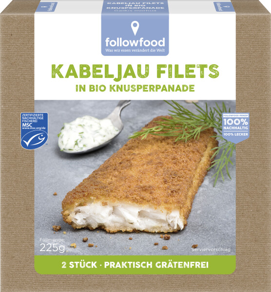 Followfish Kabeljau Filets paniert