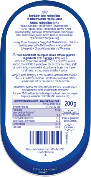 Norda Heringsfilets Seeräuber Sauce