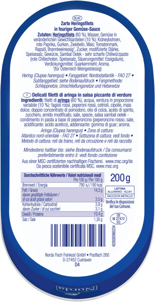 Norda Heringsfilet MSC Mexico Sauce
