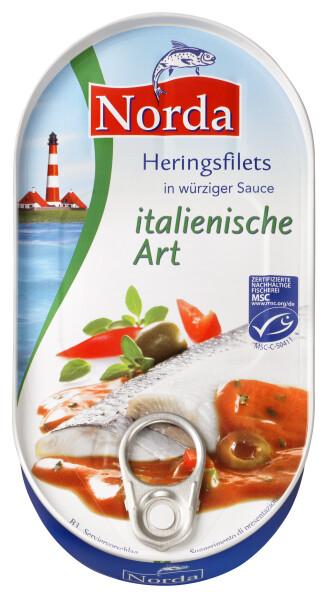 Norda Heringsfilet MSC Italia Sauce