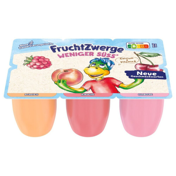 Danone Fruchtzwerge Pfirsich, Kirsche, Himbeere 6er