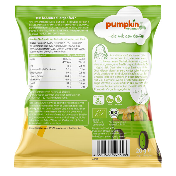 Pumpkin Organics Bio Mehrkorn Ringe