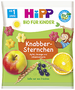 Hipp Bio für Kinder Knabber Sternchen Apfel, Orange & Johannisbeere