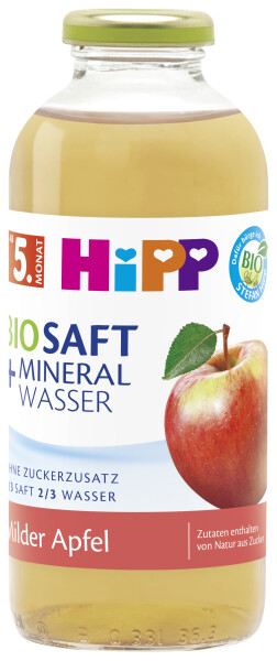 HiPP Saft und Mineralwasser milder Apfel