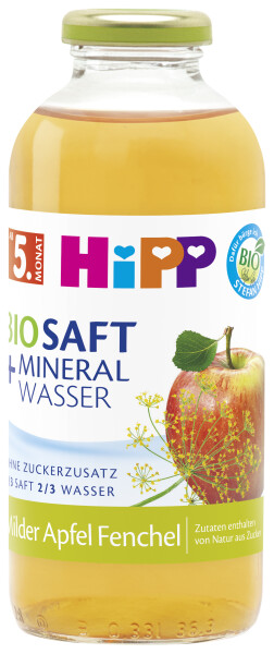 HiPP BIO Saft Mineralwasser mit Apfel Fenchel