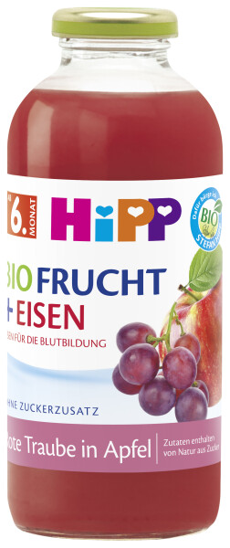 Hipp Rote Traube in Apfel mit Eisen