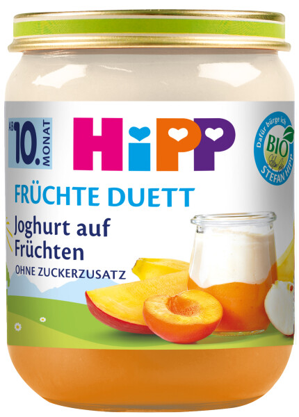HiPP Bio Früchte-Duett Joghurt auf Früchten