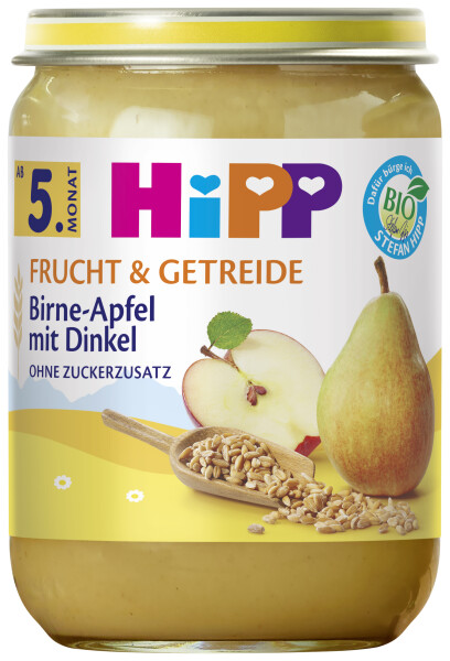HiPP Bio Getreide Birne-Apfel mit Dinkel