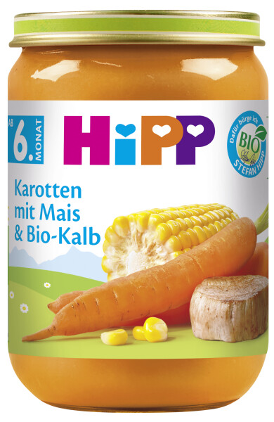 HiPP Karotten mit Mais und Bio-Kalb