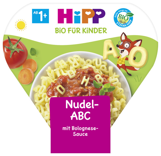 Hipp Nudel-ABC mit Bolognese-Sauce