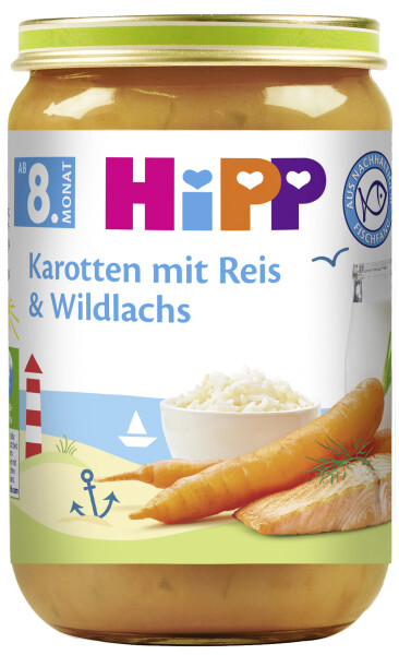 Hipp Karotten mit Reis und Wildlachs