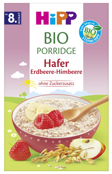 Hipp Porridge Hafer Erdbeere-Himbeere