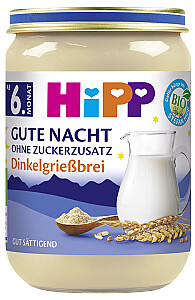 Hipp Bio Gute Nacht Dinkelgrießbrei ohne Zuckerzusatz