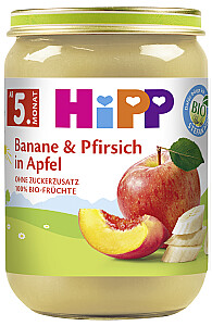 Hipp Banane & Pfirsich in Apfel