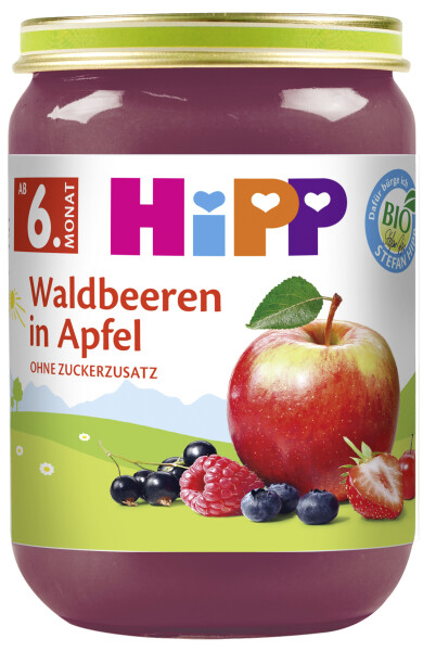 Hipp Waldbeeren in Apfel