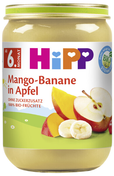 HiPP Bio Früchte Mango-Banane in Apfel