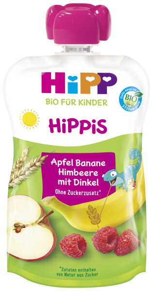 Hipp Hippis Apfel-Banane-Himbeere mit Vollkorn