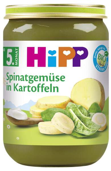 Hipp Bio Gemüse, Spinatgemüse mit Kartoffeln