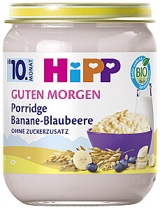HiPP Bio Frühstücks-Porridge, Banane-Blaubeere-Haferbrei