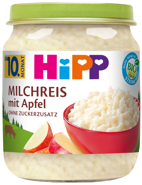 Hipp Bio Milchreis mit Apfel