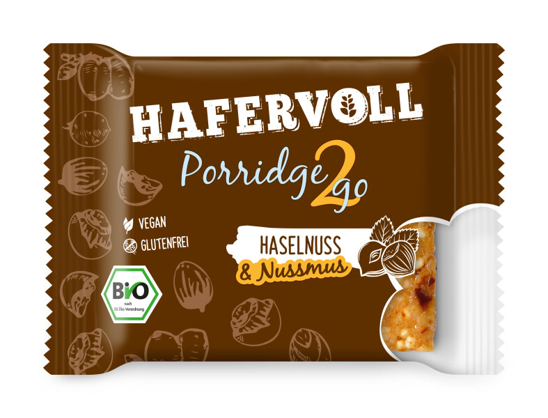 Hafervoll Bio Porridge2go Haselnuss