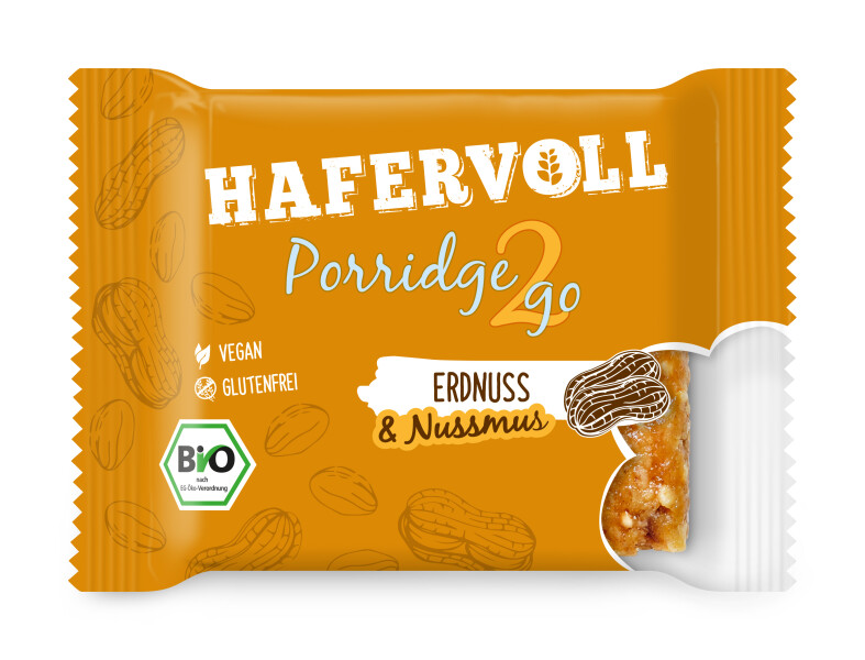 HAFERVOLL Bio Porridge2go Erdnuss