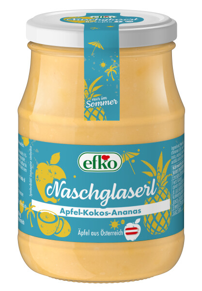 efko Naschglaserl Apfel Kokos Ananas
