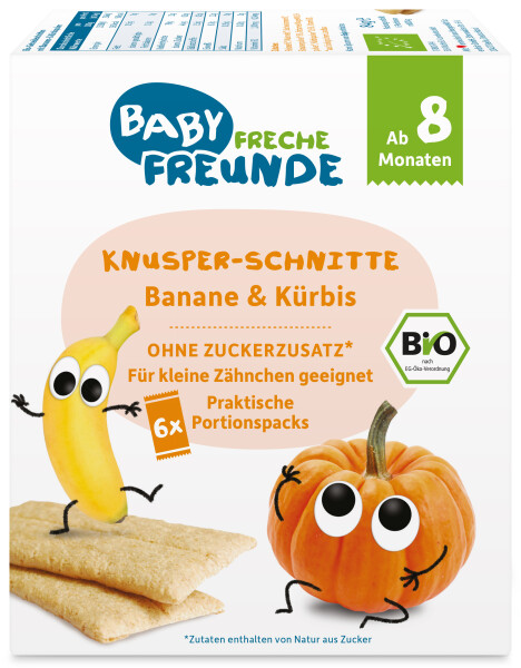 Freche Freunde BIO Knusper-Schnitte Banane & Kürbis